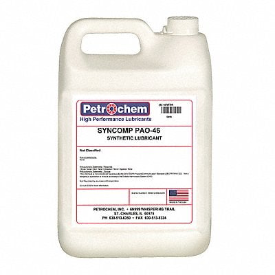 Compressor Oil 1 gal Jug 15 SAE Grade MPN:SYNCOMP PAO-46-001