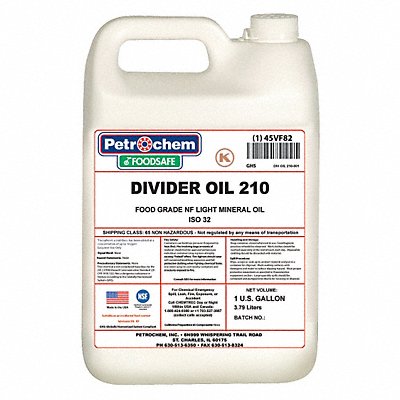 Food Grade Divider Oil 210 1 gal. MPN:DIVIDER 210-001