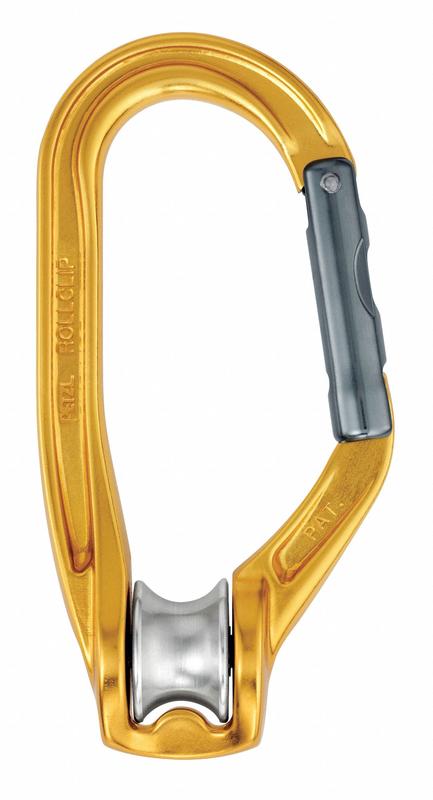 Carabiner Pulley Aluminum Gold MPN:P74