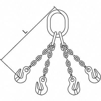 Chain Sling G120 QOG Alloy Steel 10 ft L MPN:10G120QOG/10