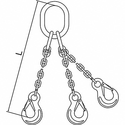 Chain Sling G63 TOS Stnless Stl 10 ft L MPN:10G63TOS/10