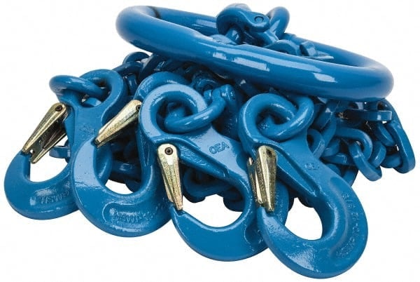 Chain Sling: 5' Long, 10,600 lb Vertical, Steel MPN:10G120QOS/5