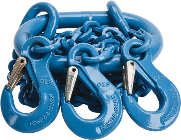 Chain Sling: 5' Long, 4,500 lb Vertical, Steel MPN:7G120TOS/5