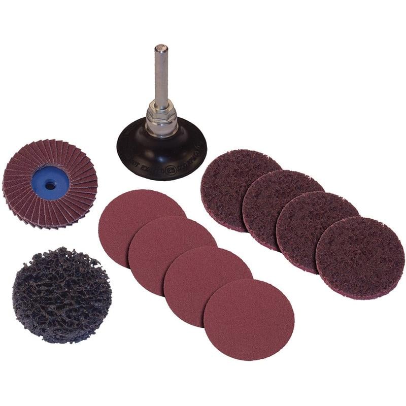 Disc Kits, Abrasive Type: Coated, Non-Woven , Abrasive Material: Aluminum Oxide, Silicon Carbide , Grade: Medium  MPN:42789