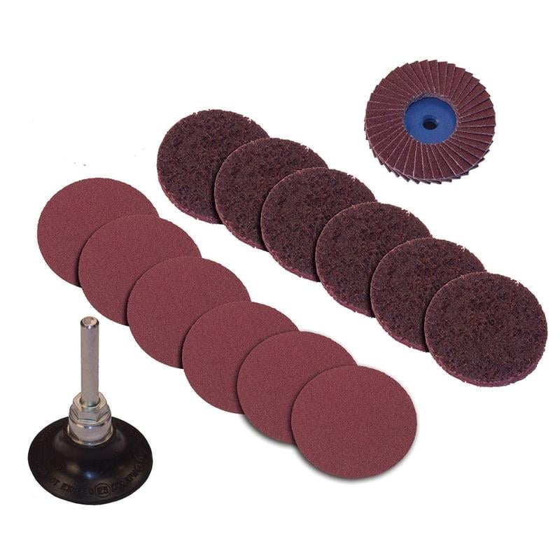 Disc Kits, Abrasive Type: Coated, Non-Woven , Abrasive Material: Aluminum Oxide, Silicon Carbide , Grade: Medium  MPN:42790