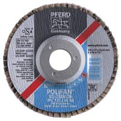 Flap Disc: 5/8-11 Hole, 40 Grit, Zirconia Alumina, Type 27 MPN:62276