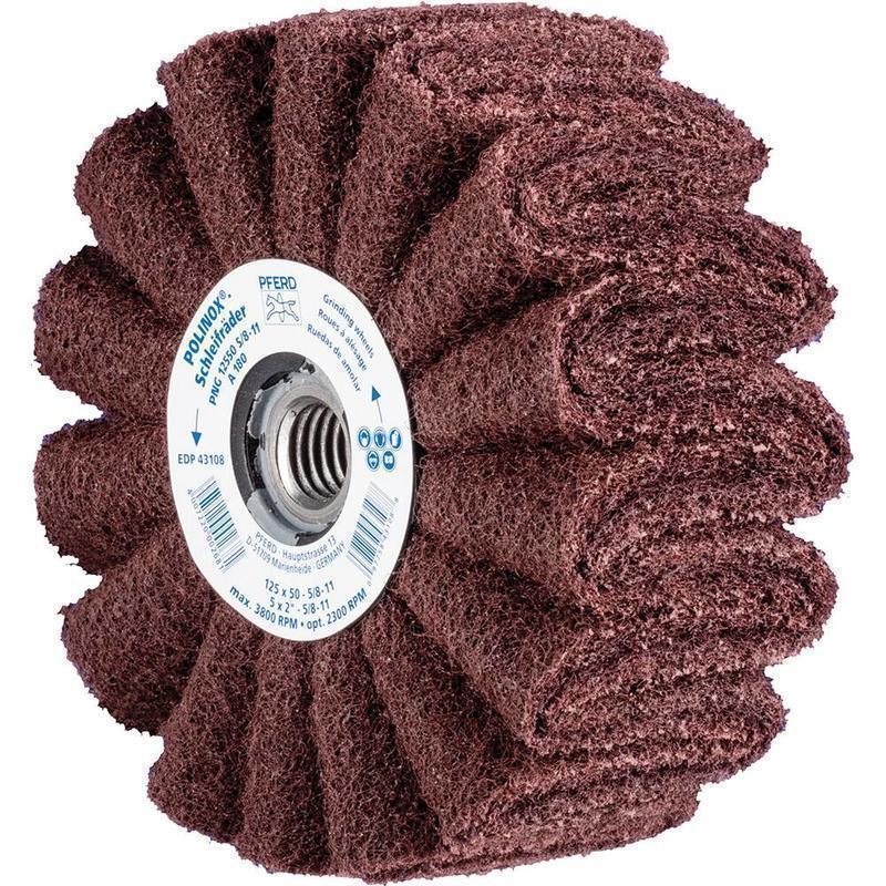 Unmounted Flap Wheels, Abrasive Type: Non-Woven , Abrasive Material: Aluminum Oxide , Outside Diameter (Inch): 5 , Face Width (Inch): 2  MPN:44642522