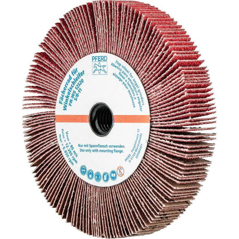 Unmounted Flap Wheels, Abrasive Type: Coated , Abrasive Material: Ceramic Oxide , Outside Diameter (Inch): 5 , Face Width (Inch): 5/8  MPN:45745