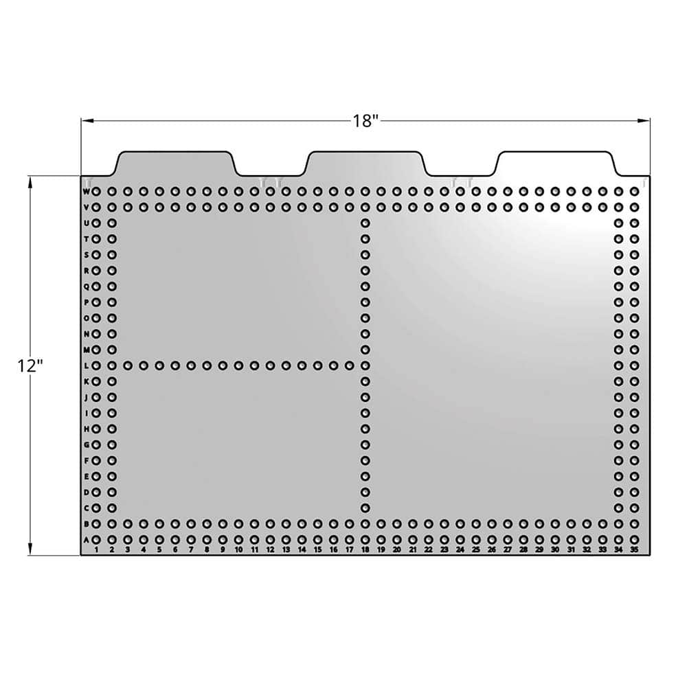 CMM Fixtures, Type: Vision Fixture System , Plate Design: Magnetically Interlocking , Material: Polycarbonate , Thread Size: 1/4-20 , Series: Open-Sight(TM)  MPN:OS-PLT-1812