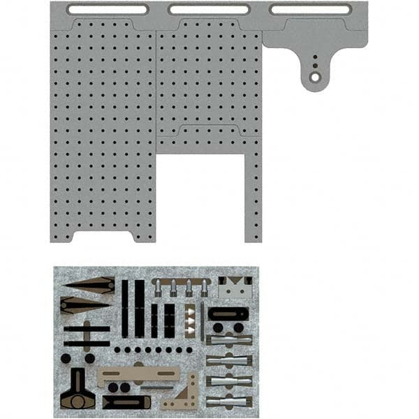 58 Piece 180 x 540mm Magnetically Interlocking CMM Fixture Kit MPN:SYSM2_DK540TR03