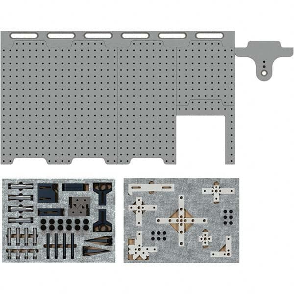 70 Piece 360 x 720mm Magnetically Interlocking CMM Fixture Kit MPN:SYSM3_DK720TR02