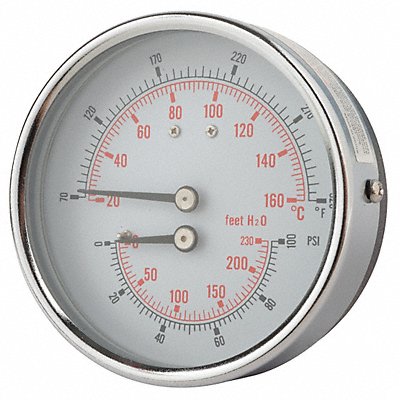 Boiler Gauge Round 0-100 psi 80 to 320F MPN:TRI-HD-302R-E