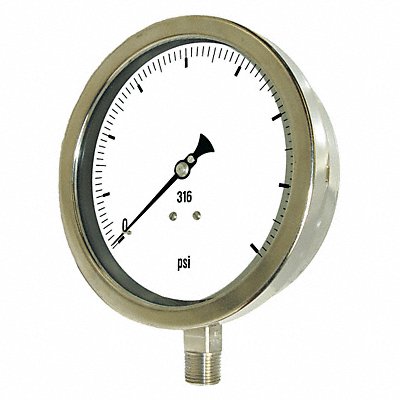 H8409 Vacuum Gauge Heavy Duty 6 Nominal Dial MPN:6001-2LA