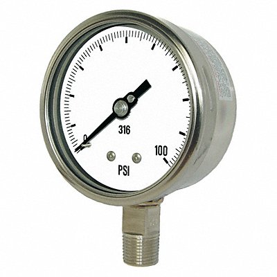 H8410 Compound Gauge Heavy Duty 4In 30/0/30psi MPN:PRO-311D-402CC