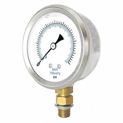 Pressure Gauge 0 to 3000 psi 2 1/2 Dial MPN:201L-25XP-SAE