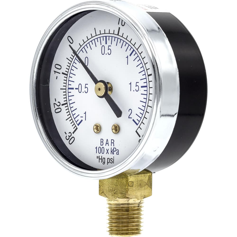 Pressure Gauges, Gauge Type: Utility Gauge , Scale Type: Dual , Accuracy (%): 3-2-3% , Dial Type: Analog , Thread Type: 1/4