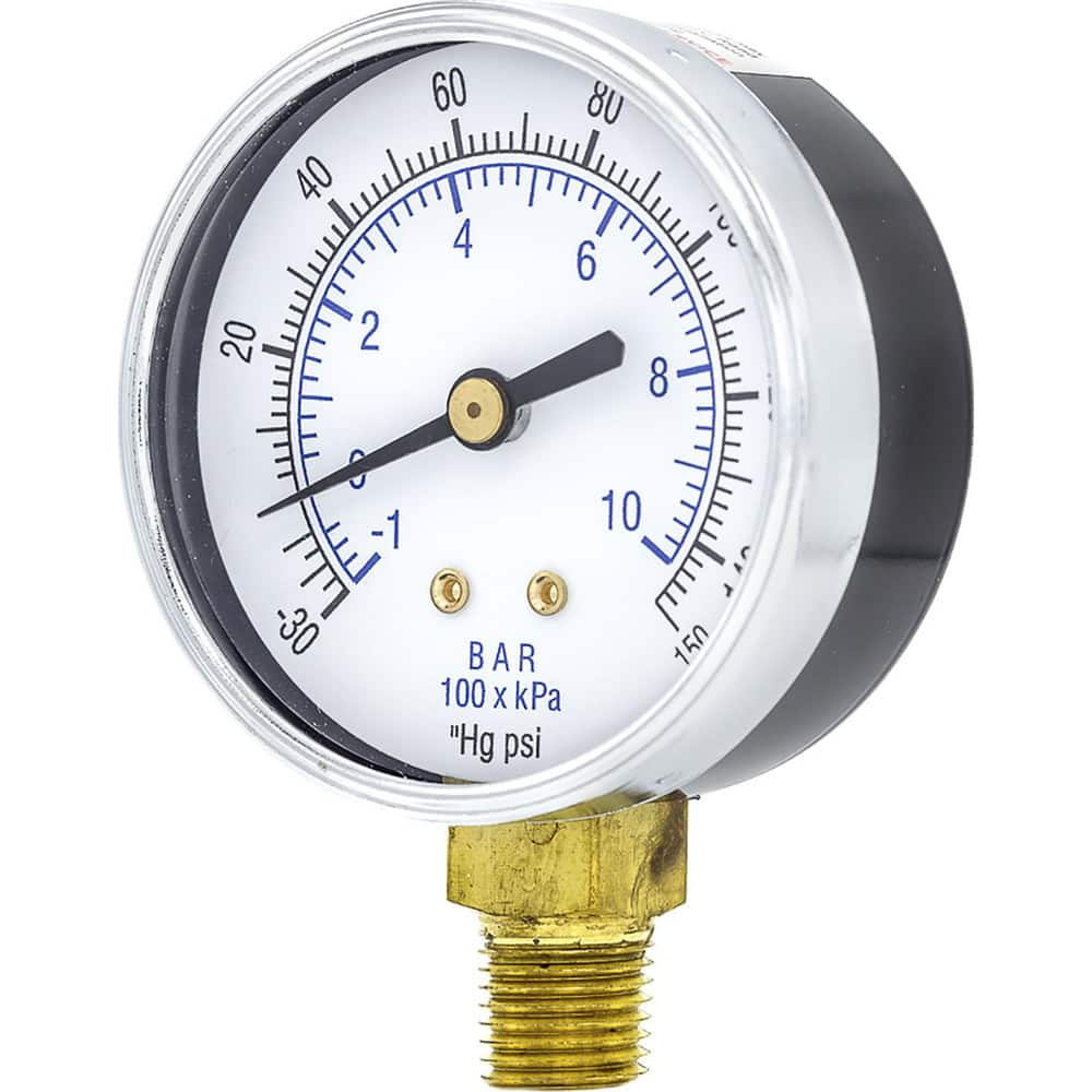 Pressure Gauges, Gauge Type: Utility Gauge , Scale Type: Dual , Accuracy (%): 3-2-3% , Dial Type: Analog , Thread Type: 1/4