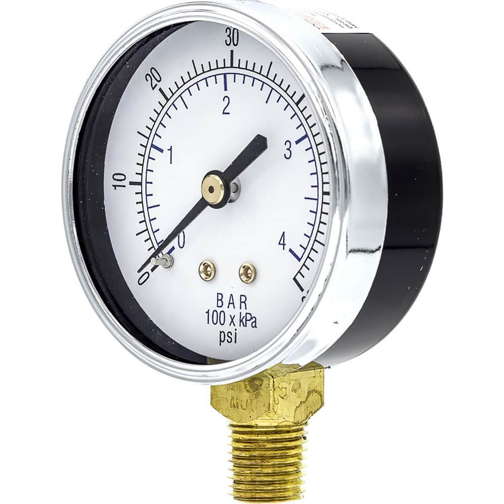 Pressure Gauges, Gauge Type: Utility Gauge , Scale Type: Dual , Accuracy (%): 3-2-3% , Dial Type: Analog , Thread Type: 1/4