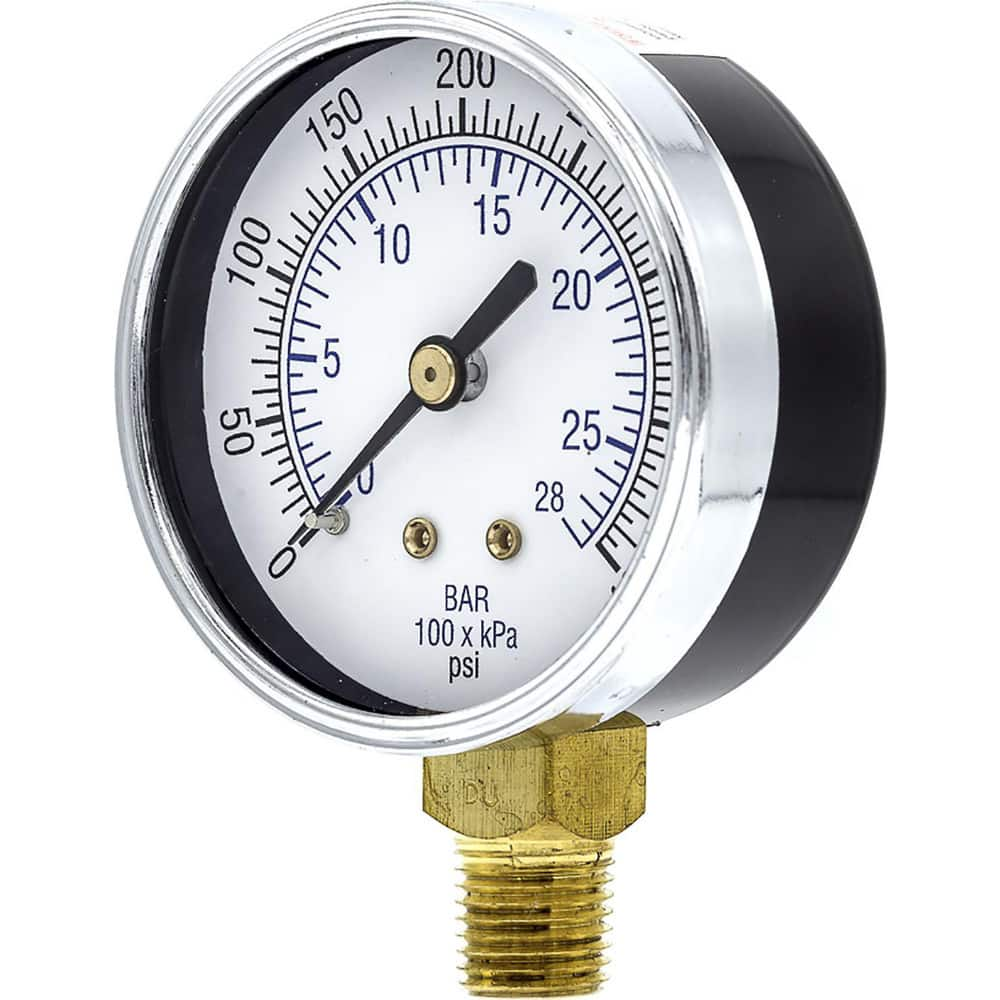 Pressure Gauges, Gauge Type: Utility Gauge , Scale Type: Dual , Accuracy (%): 3-2-3% , Dial Type: Analog , Thread Type: 1/4