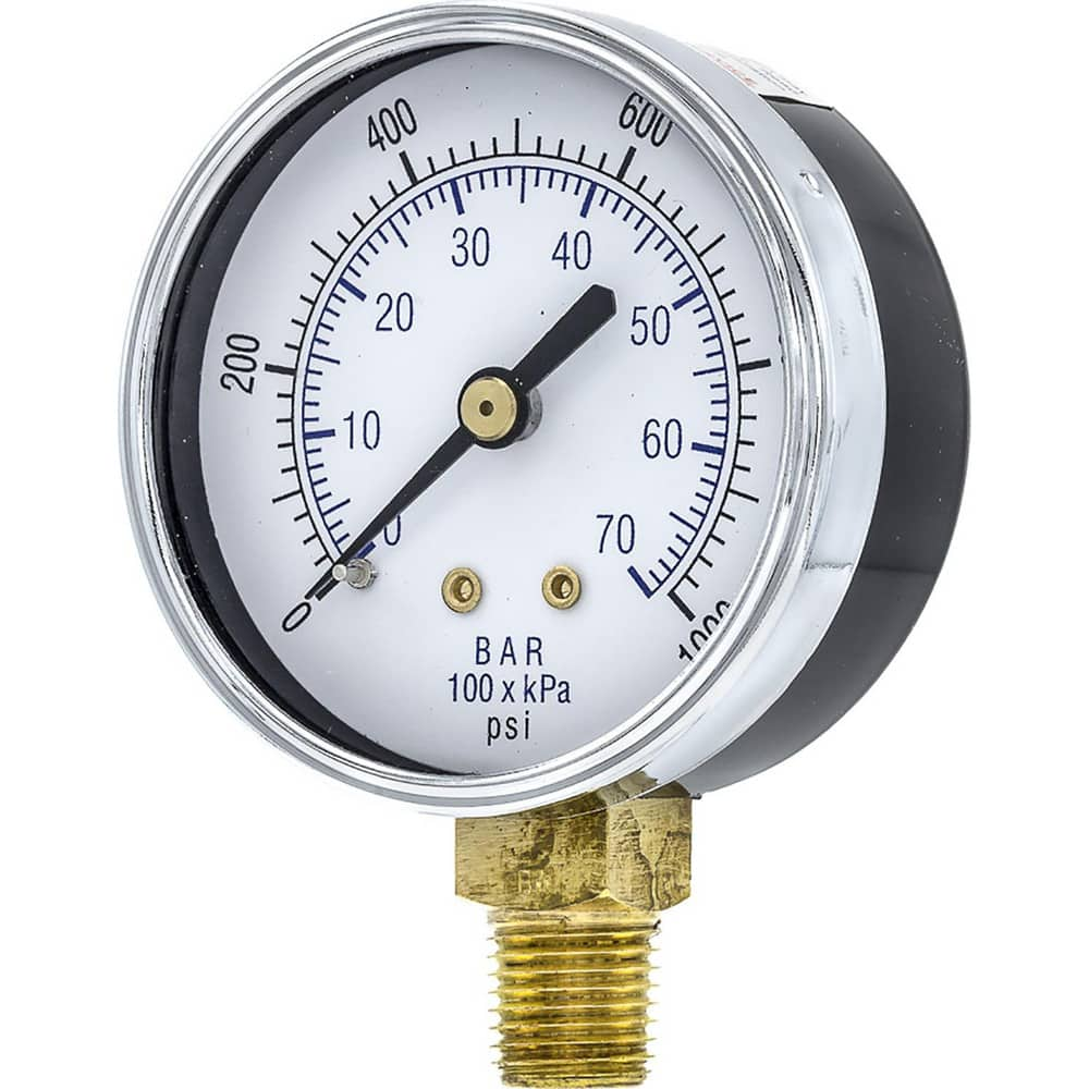 Pressure Gauges, Gauge Type: Utility Gauge , Scale Type: Dual , Accuracy (%): 3-2-3% , Dial Type: Analog , Thread Type: 1/4