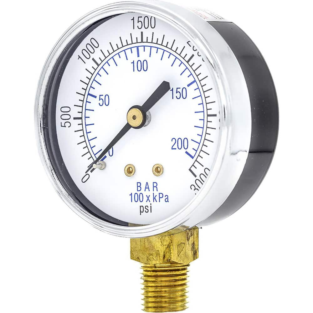 Pressure Gauges, Gauge Type: Utility Gauge , Scale Type: Dual , Accuracy (%): 3-2-3% , Dial Type: Analog , Thread Type: 1/4