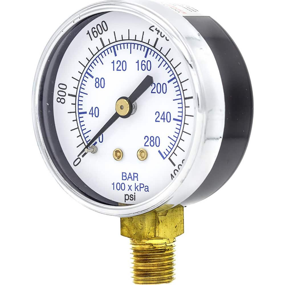 Pressure Gauges, Gauge Type: Utility Gauge , Scale Type: Dual , Accuracy (%): 3-2-3% , Dial Type: Analog , Thread Type: 1/4