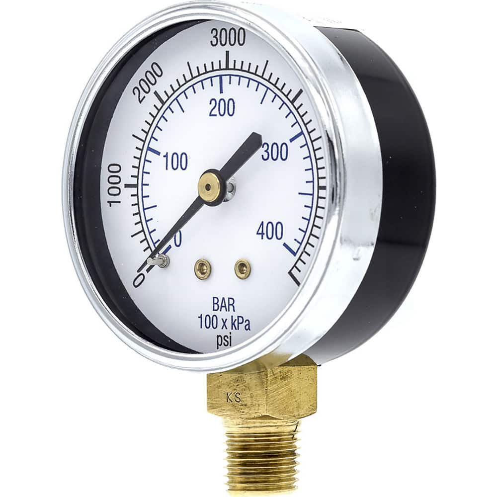 Pressure Gauges, Gauge Type: Utility Gauge , Scale Type: Dual , Accuracy (%): 3-2-3% , Dial Type: Analog , Thread Type: 1/4