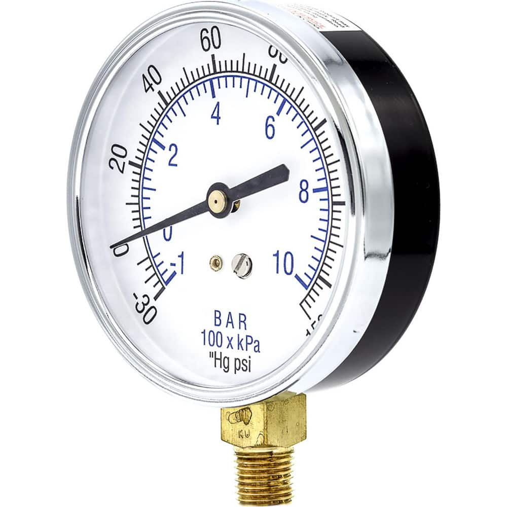 Pressure Gauges, Gauge Type: Utility Gauge , Scale Type: Dual , Accuracy (%): 3-2-3% , Dial Type: Analog , Thread Type: 1/4