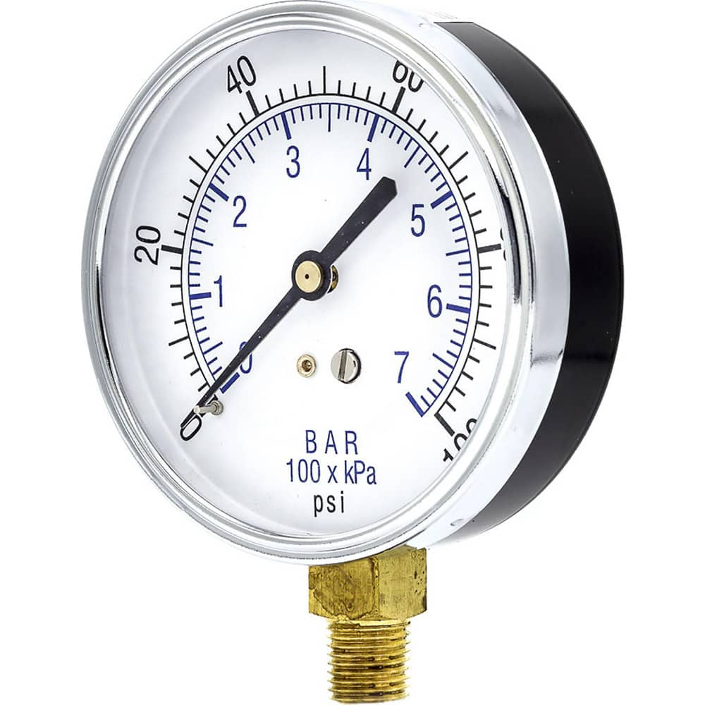 Pressure Gauges, Gauge Type: Utility Gauge , Scale Type: Dual , Accuracy (%): 3-2-3% , Dial Type: Analog , Thread Type: 1/4