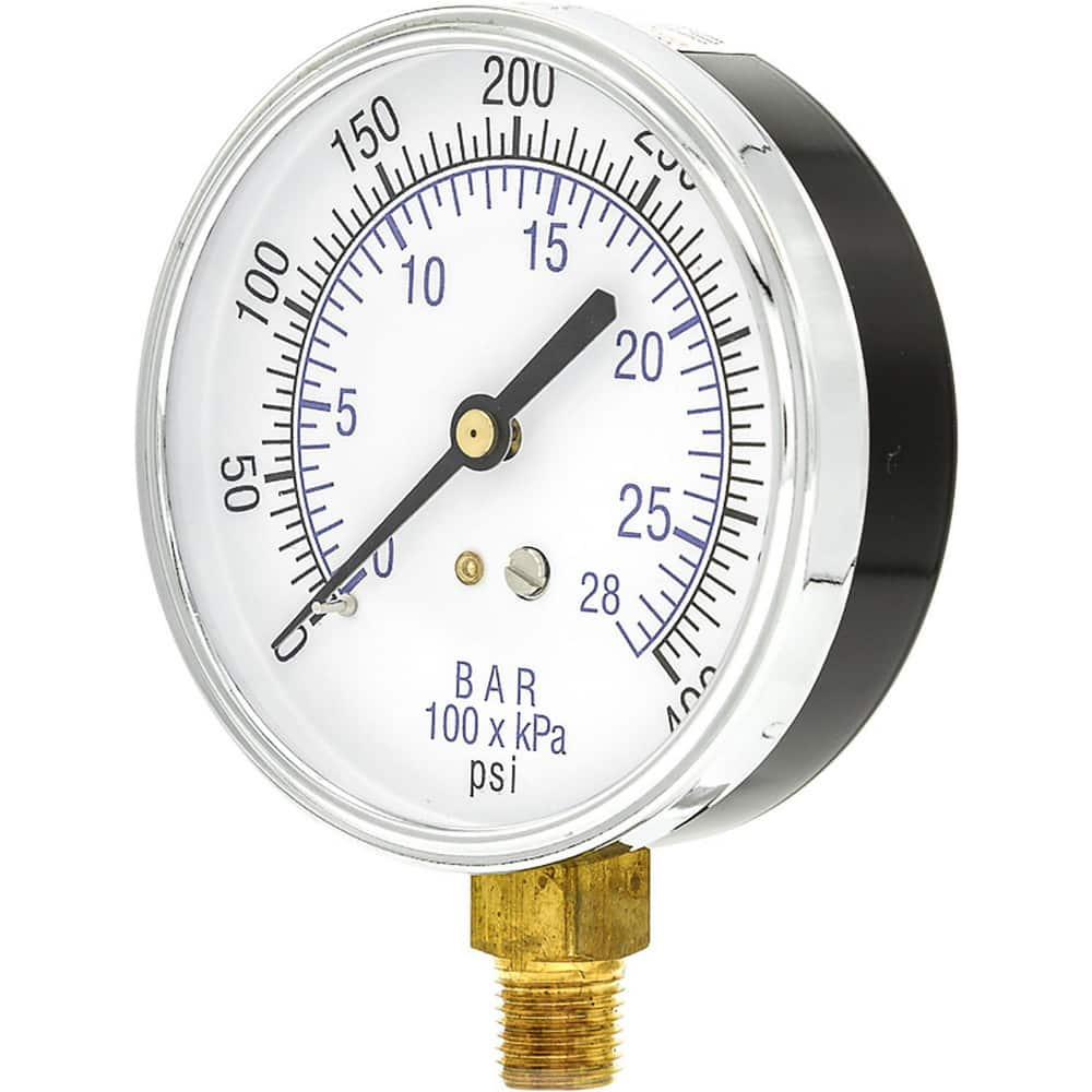 Pressure Gauges, Gauge Type: Utility Gauge , Scale Type: Dual , Accuracy (%): 3-2-3% , Dial Type: Analog , Thread Type: 1/4