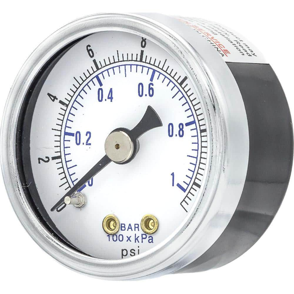 Pressure Gauges, Gauge Type: Utility Gauge , Scale Type: Dual , Accuracy (%): 3-2-3% , Dial Type: Analog , Thread Type: NPT  MPN:102D-158B