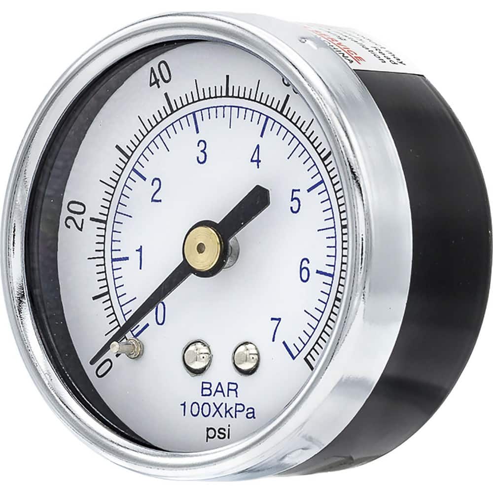 Pressure Gauges, Gauge Type: Utility Gauge , Scale Type: Dual , Accuracy (%): 3-2-3% , Dial Type: Analog , Thread Type: NPT  MPN:102D-208E