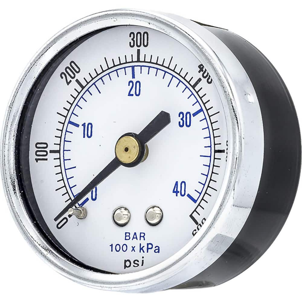 Pressure Gauges, Gauge Type: Utility Gauge , Scale Type: Dual , Accuracy (%): 3-2-3% , Dial Type: Analog , Thread Type: NPT  MPN:102D-208K