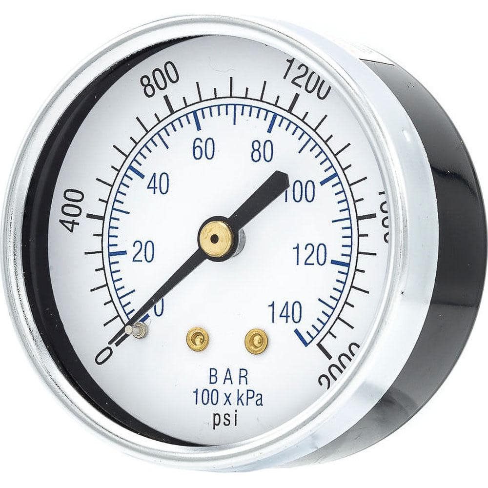 Pressure Gauges, Gauge Type: Utility Gauge , Scale Type: Dual , Accuracy (%): 3-2-3% , Dial Type: Analog , Thread Type: 1/4