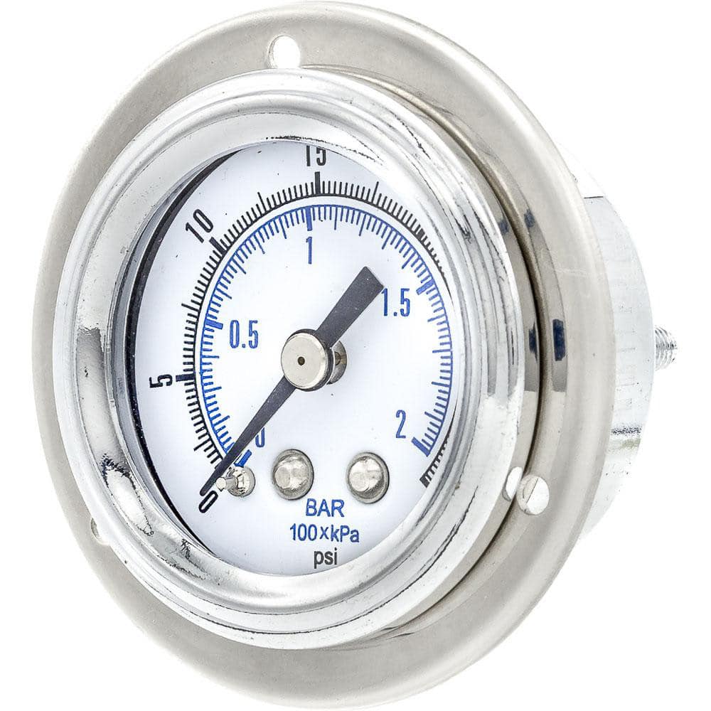 Pressure Gauges, Gauge Type: Utility Gauge , Scale Type: Dual , Accuracy (%): 3-2-3% , Dial Type: Analog , Thread Type: NPT  MPN:104D-158C