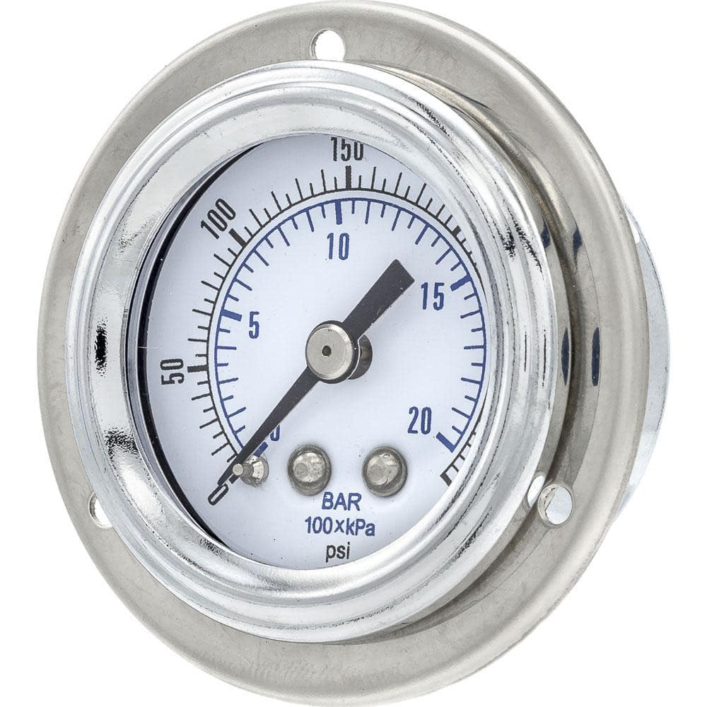 Pressure Gauges, Gauge Type: Utility Gauge , Scale Type: Dual , Accuracy (%): 3-2-3% , Dial Type: Analog , Thread Type: NPT  MPN:104D-158H