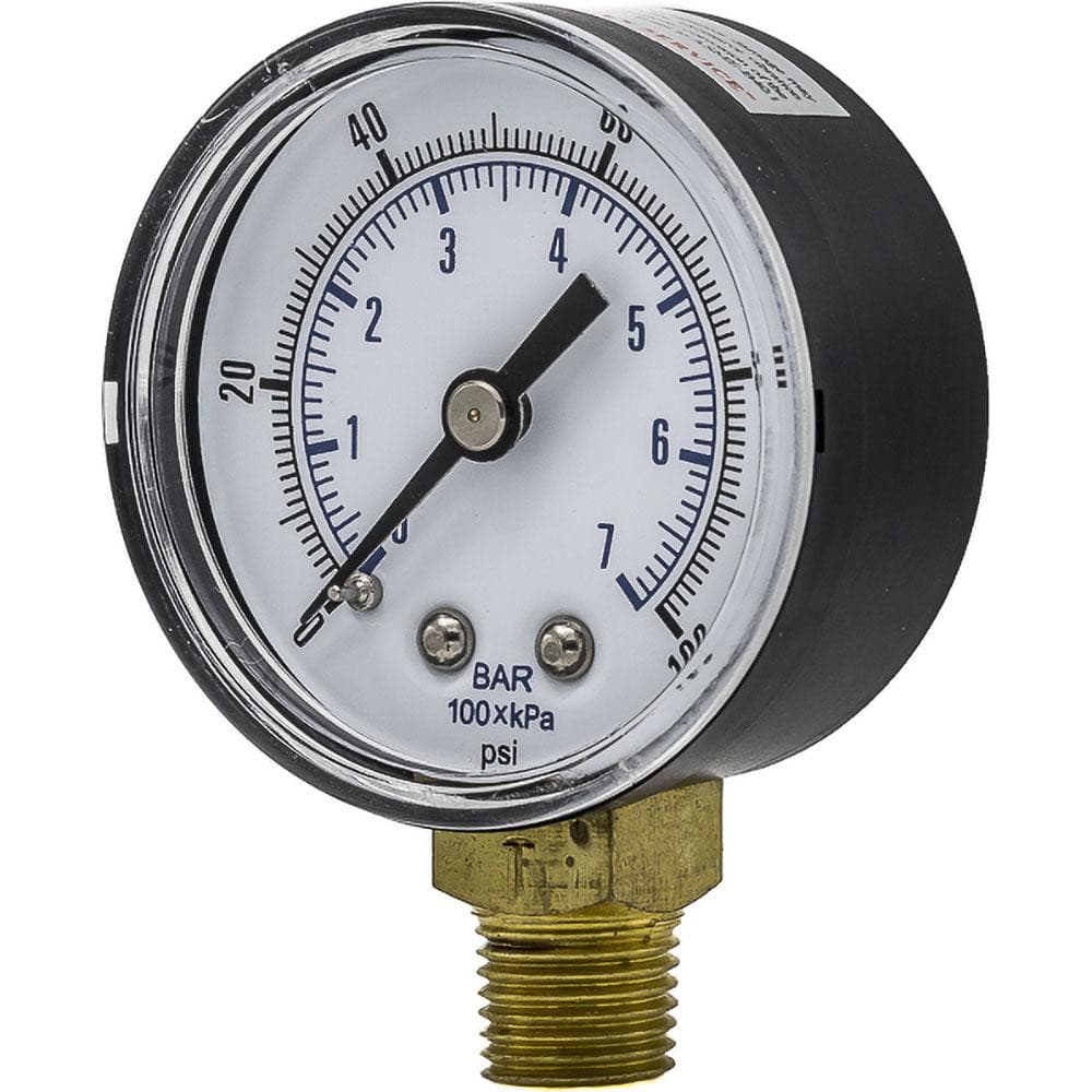 Pressure Gauges, Gauge Type: Utility Gauge , Scale Type: Dual , Accuracy (%): 3-2-3% , Dial Type: Analog , Thread Type: BSPP  MPN:SEP101D204EBSPT