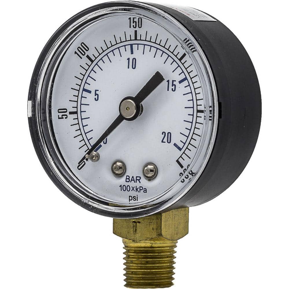 Pressure Gauges, Gauge Type: Utility Gauge , Scale Type: Dual , Accuracy (%): 3-2-3% , Dial Type: Analog , Thread Type: BSPP  MPN:SEP101D204HBSPT