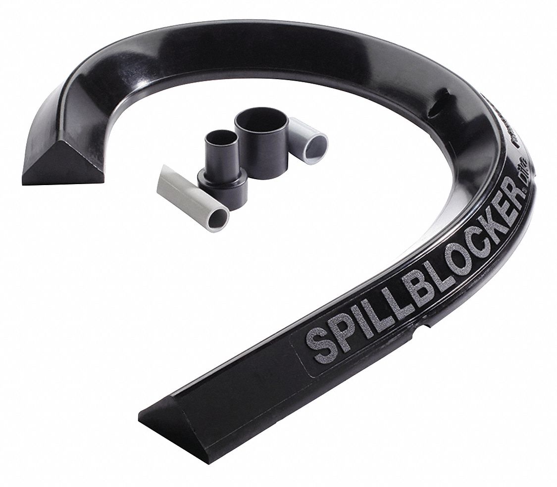 Spill Blocker Vacuum Dike 2-1/4 H 4 W MPN:PLR280-BK