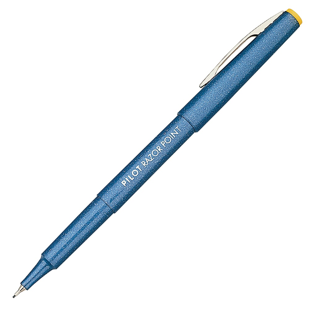 Pilot Razor Point Pens, Extra-Fine Point, 0.3 mm, Blue Barrel, Blue Ink, Pack Of 12 Pens (Min Order Qty 5) MPN:11004