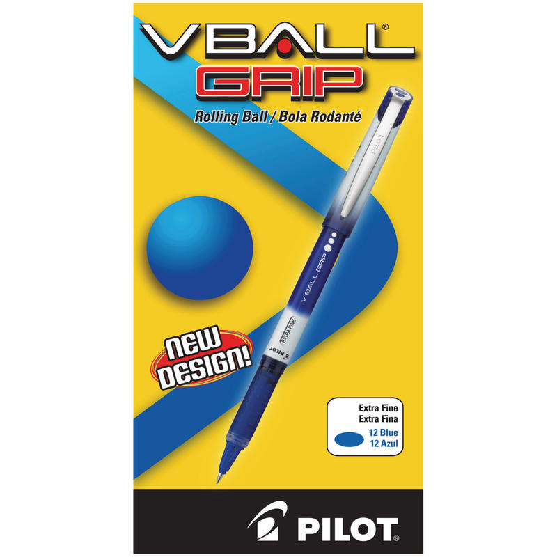 Pilot Liquid Rollerball Pens, Extra-Fine Point, 0.5 mm, Blue/White Barrel, Blue Ink, Pack Of 12 Pens (Min Order Qty 2) MPN:35471