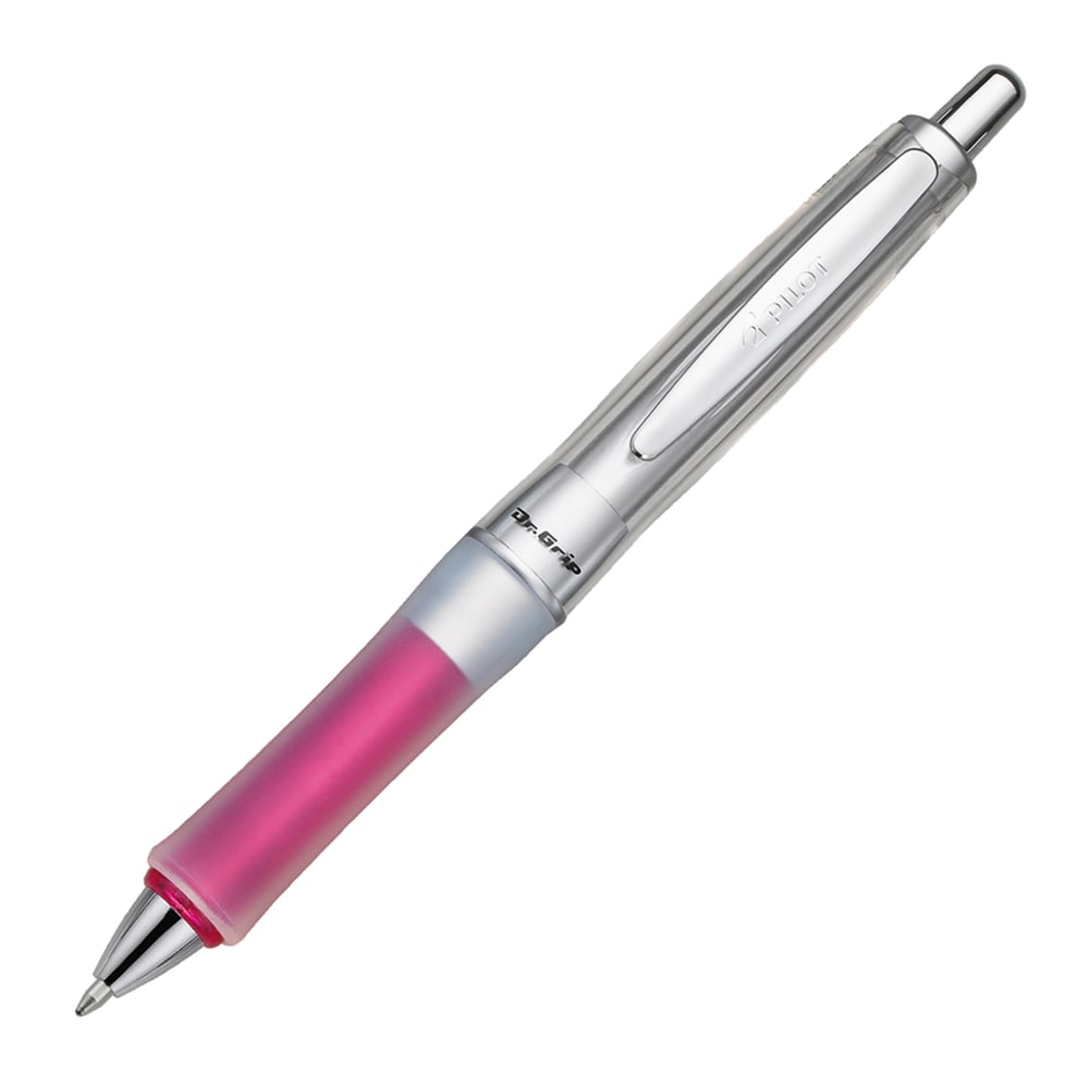 Pilot Dr. Grip Center Of Gravity Ballpoint Pen, Medium Point, 1.0 mm, Pink Metallic Barrel, Black Ink (Min Order Qty 10) MPN:36182