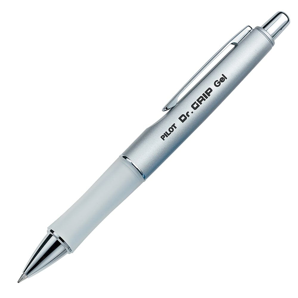 Pilot Dr. Grip LTD Gel Rollerball Pen, Fine Point, 0.7 mm, Platinum Barrel, Black Ink (Min Order Qty 10) MPN:36272