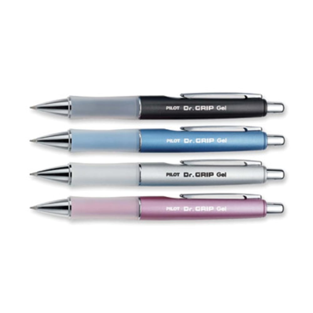 Pilot Dr. Grip Retractable Gel Rollerball Pen, Fine Point, 0.7 mm, Assorted Barrel, Black Ink (Min Order Qty 8) MPN:36274