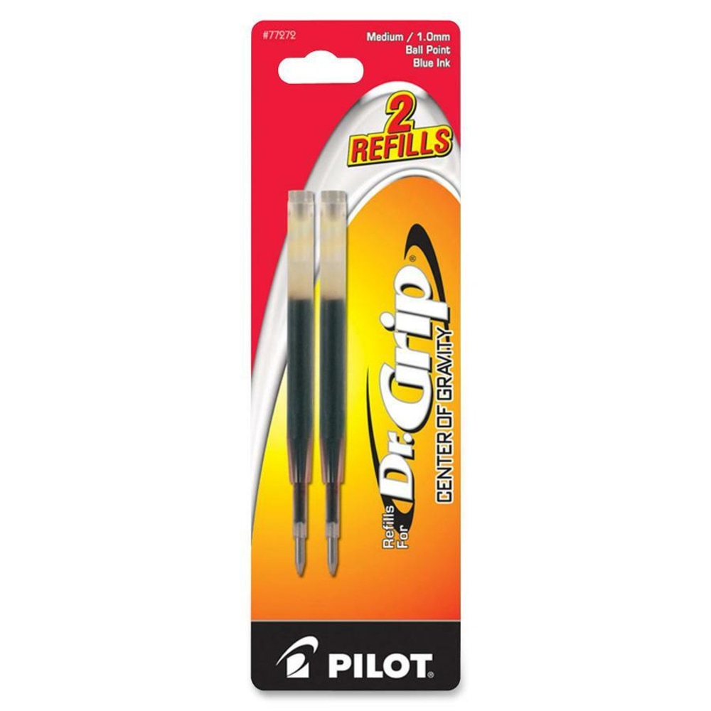 Pilot Dr. Grip Center of Gravity Pen Refills - 1 mm, Medium Point - Blue Ink - 2 / Pack (Min Order Qty 15) MPN:77272