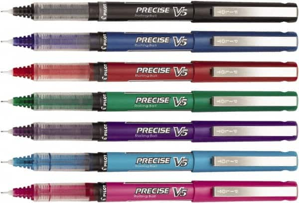 Roller Ball Pen: Precision Tip, Assorted Ink MPN:PIL26015