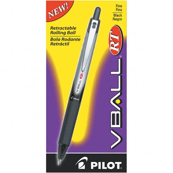 Roller Ball Pen: Conical Tip, Black Ink MPN:PIL26206