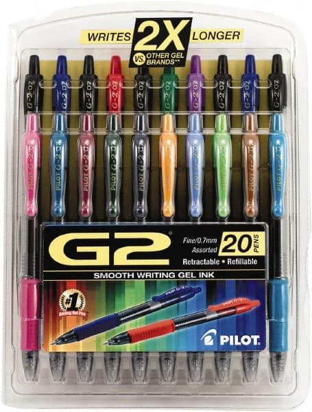 Roller Ball Pen: Conical Tip, Assorted Ink MPN:PIL31294