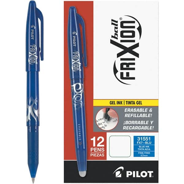 Gel Roller Ball Pen: Conical Tip, Blue Ink MPN:PIL31551