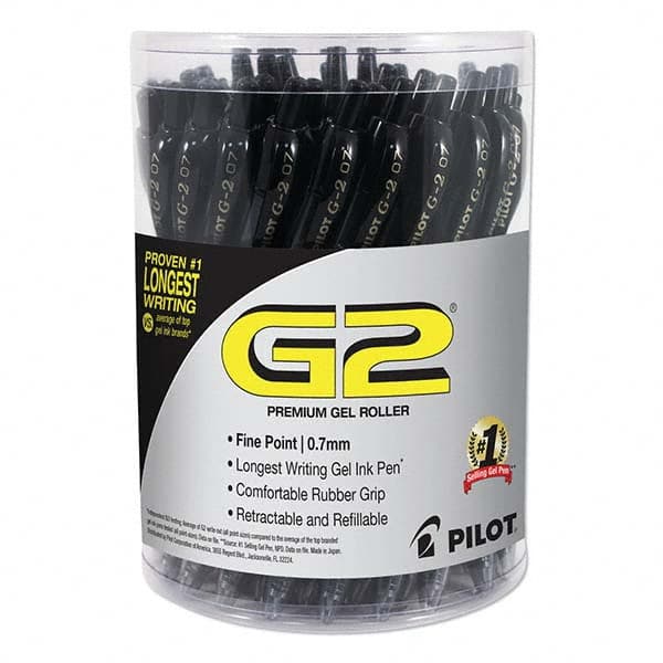 Gel Roller Ball Pen: 0.7 mm Tip, Black Ink MPN:PIL84065